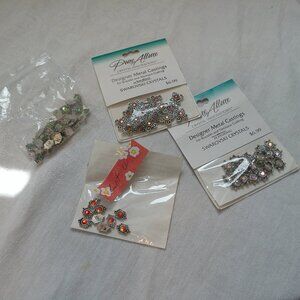 Pure Allure Designer Metal Castings Swarovski Crystals Rect Asst Colors Lot 4